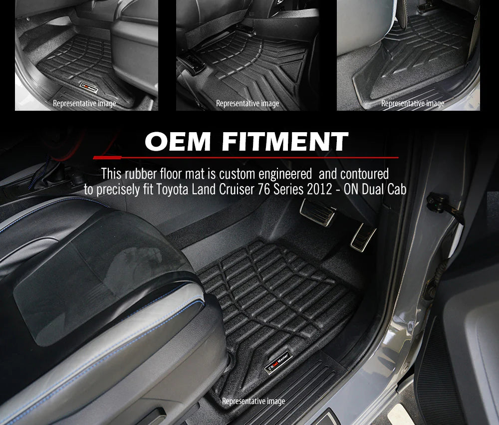 KIWI MASTER 3D Floor Mats Fit Toyota Landcruiser 76 Series 2012 - ON GXL – RV Online