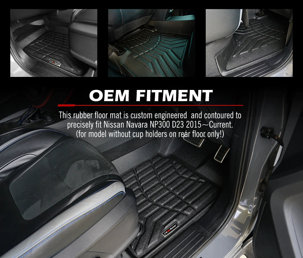 KIWI MASTER 3D Car Floor Mats Fit Nissan Navara NP300 D23 2015-2020 – RV Online