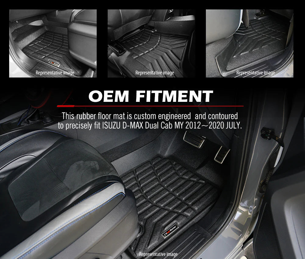 KIWI MASTER 3D Car Floor Mats Fit ISUZU D-MAX Dual Cab MY 2012-2020 – RV Online