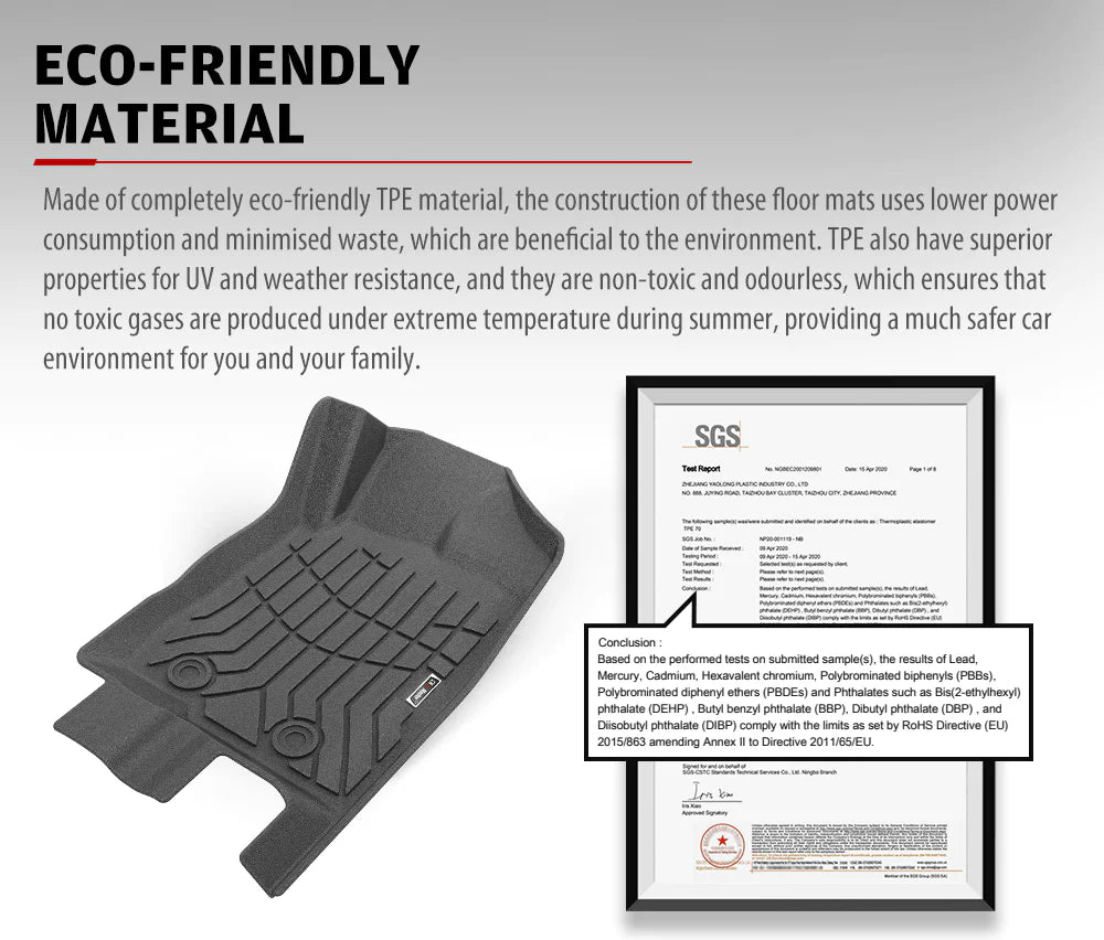 KIWI MASTER 3D Car Floor Mats Fit Ford Everest 2015-2020