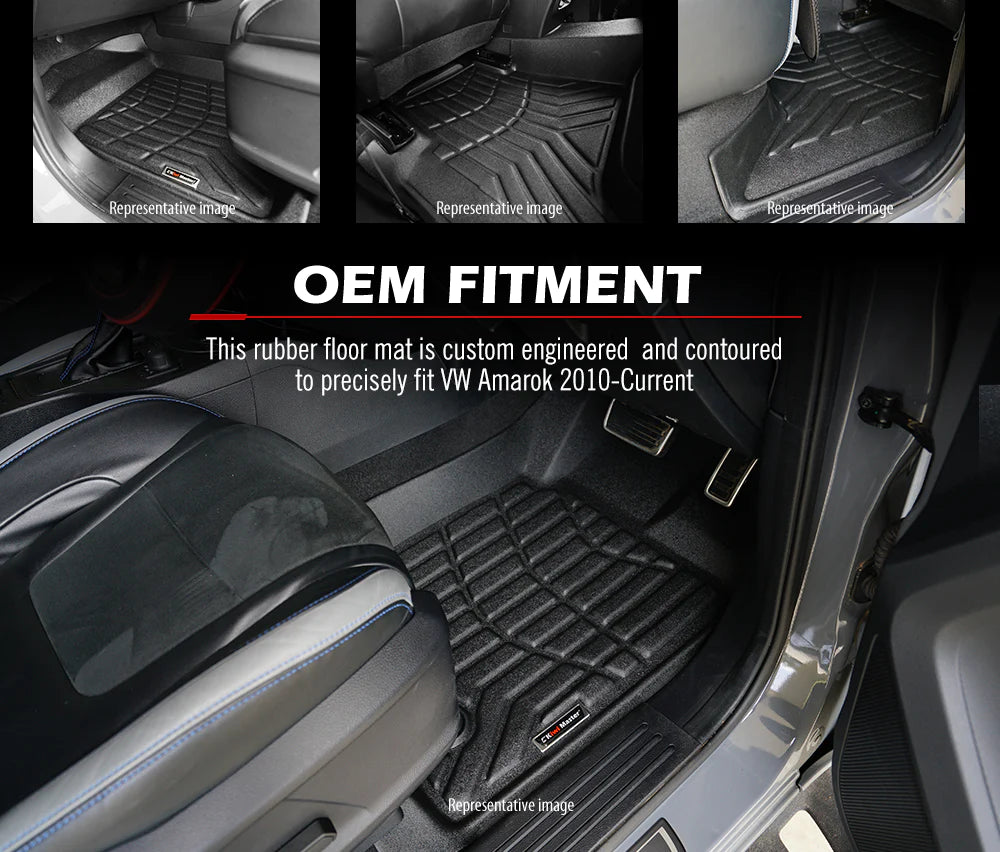 KIWI MASTER 3D Car Floor Mats Fit VW Volkswagen Amarok 2010-2022