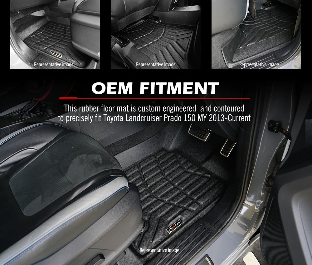 KIWI MASTER Car Floor Mats Fit Toyota Landcruiser Prado 150 MY 2013-Cu – RV Online