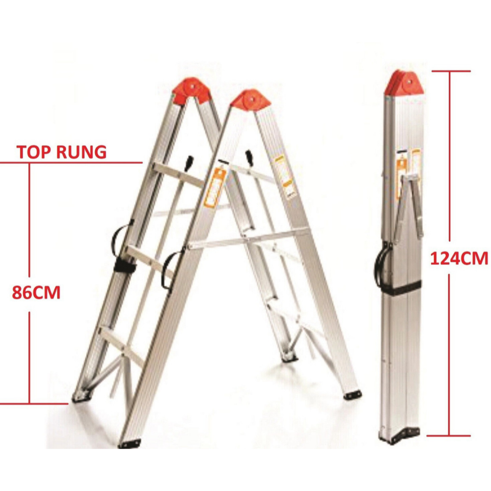 TRA - 3 Step Aluminum Collapsible Box Ladder