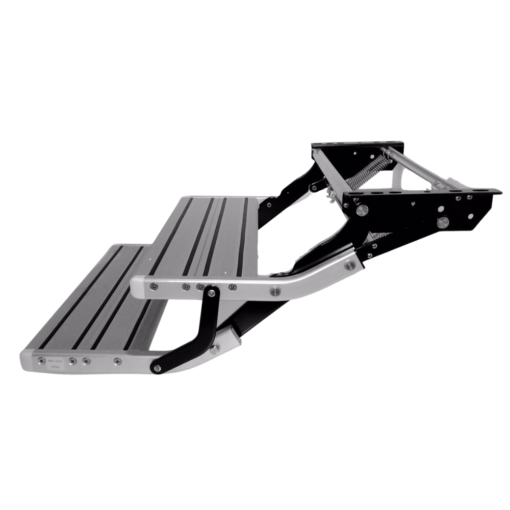 TRA - Caravan Drop Down Double Step - LED Option Available