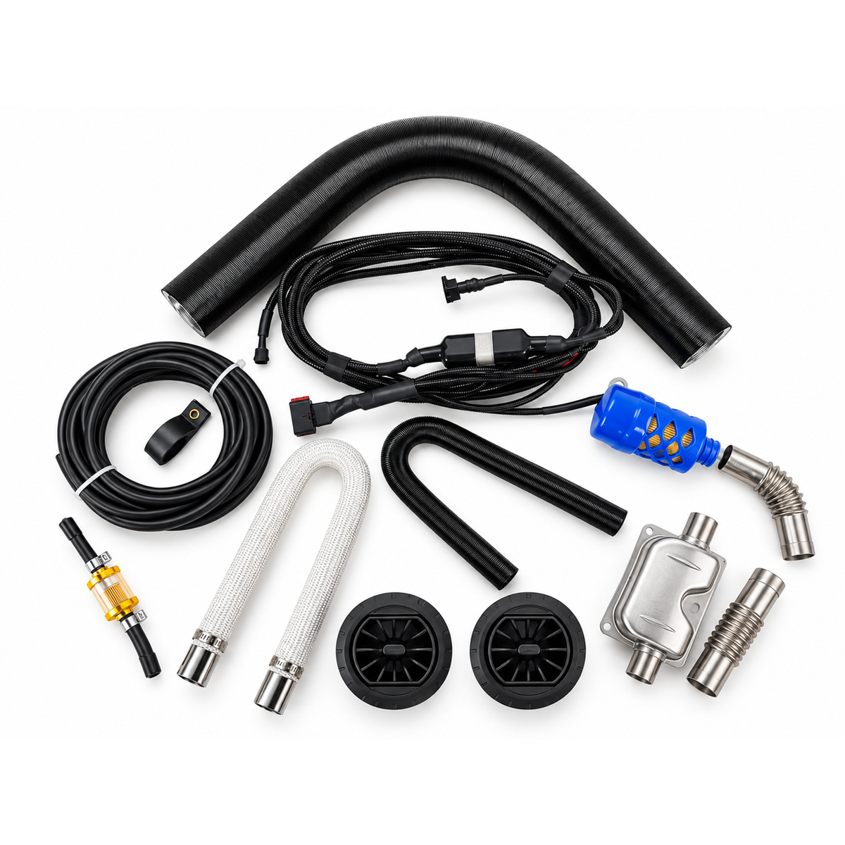 Belgique 12V 2KW BT Diesel Heater Kit Inc Heater, Main Cover, 9.5L Tank and Tank Cover