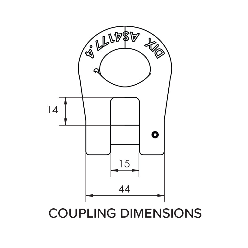 Mawby Hook Trailer Safety Chain Coupling 3.5T 13mm Throat - Pair - Australian Standard Compliant - RV Online