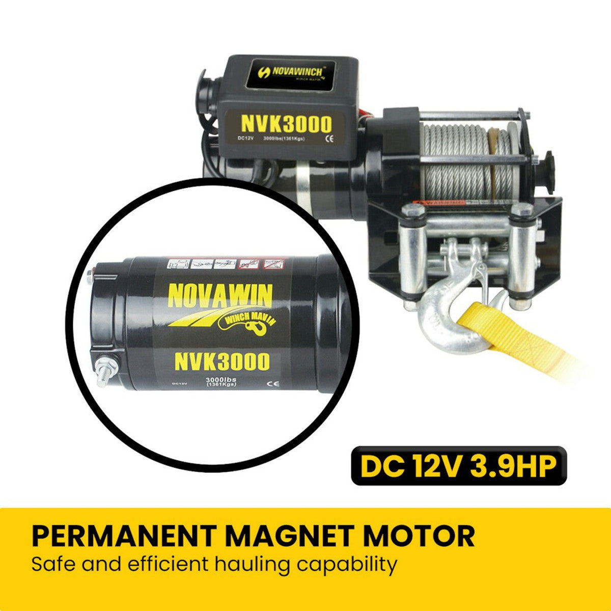 Novawinch 3000LBS 12V Electric Winch
