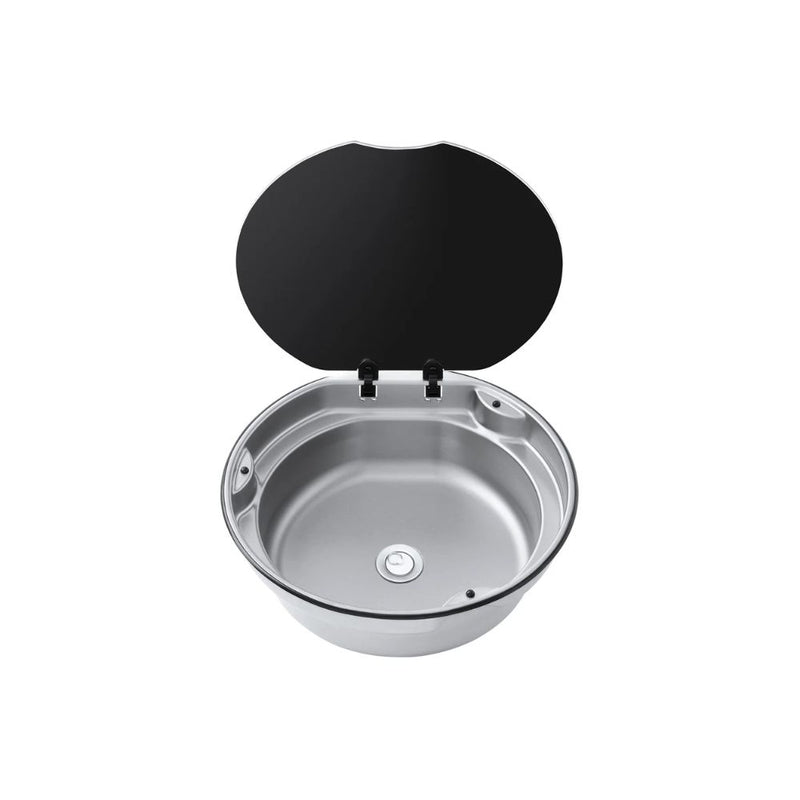 Thetford Round Bowl Sink With Glass Lid-RVOnline