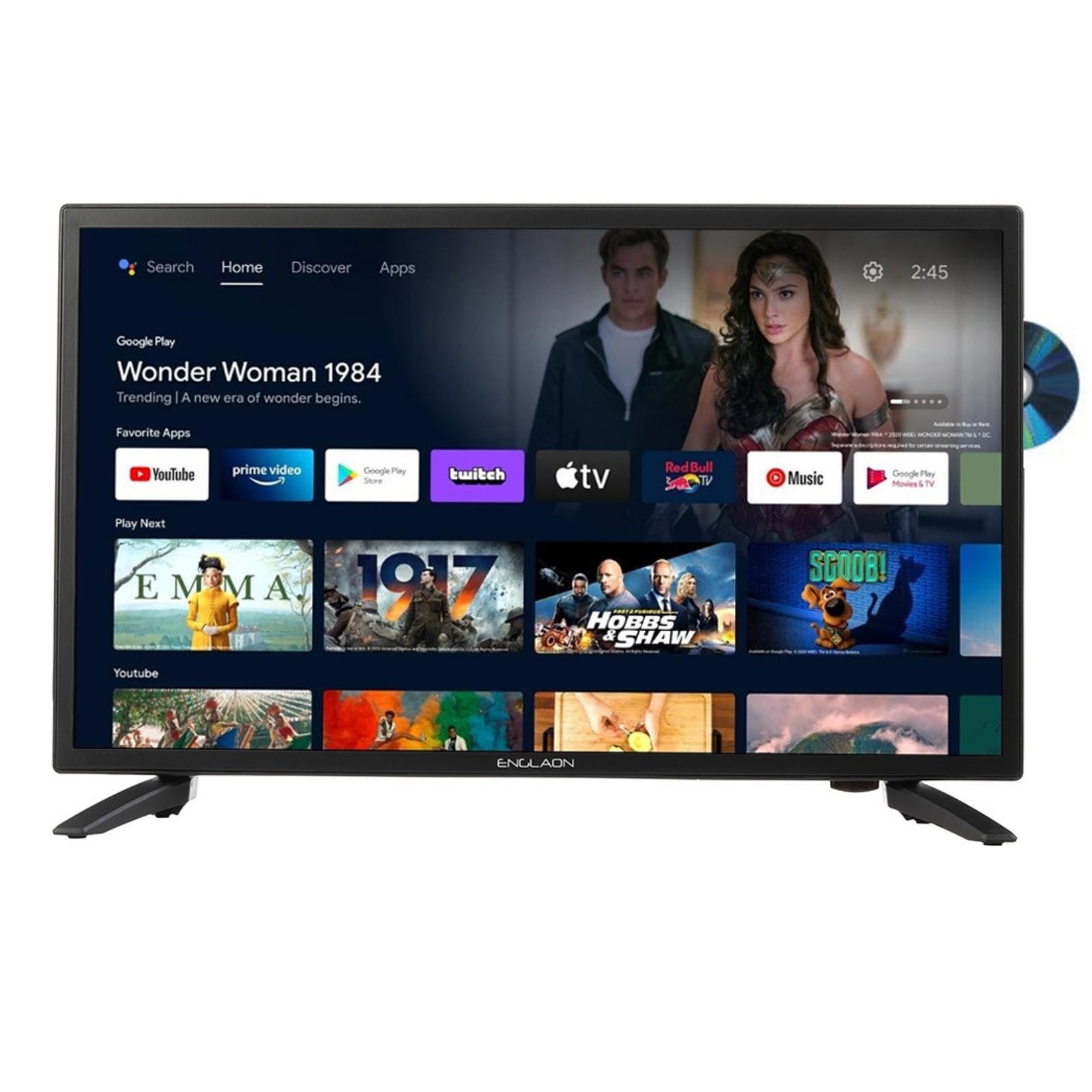 Englaon 22’’ Full HD Smart 12V TV Bluetooth Chromecast With Built-in DVD Player-RV Online