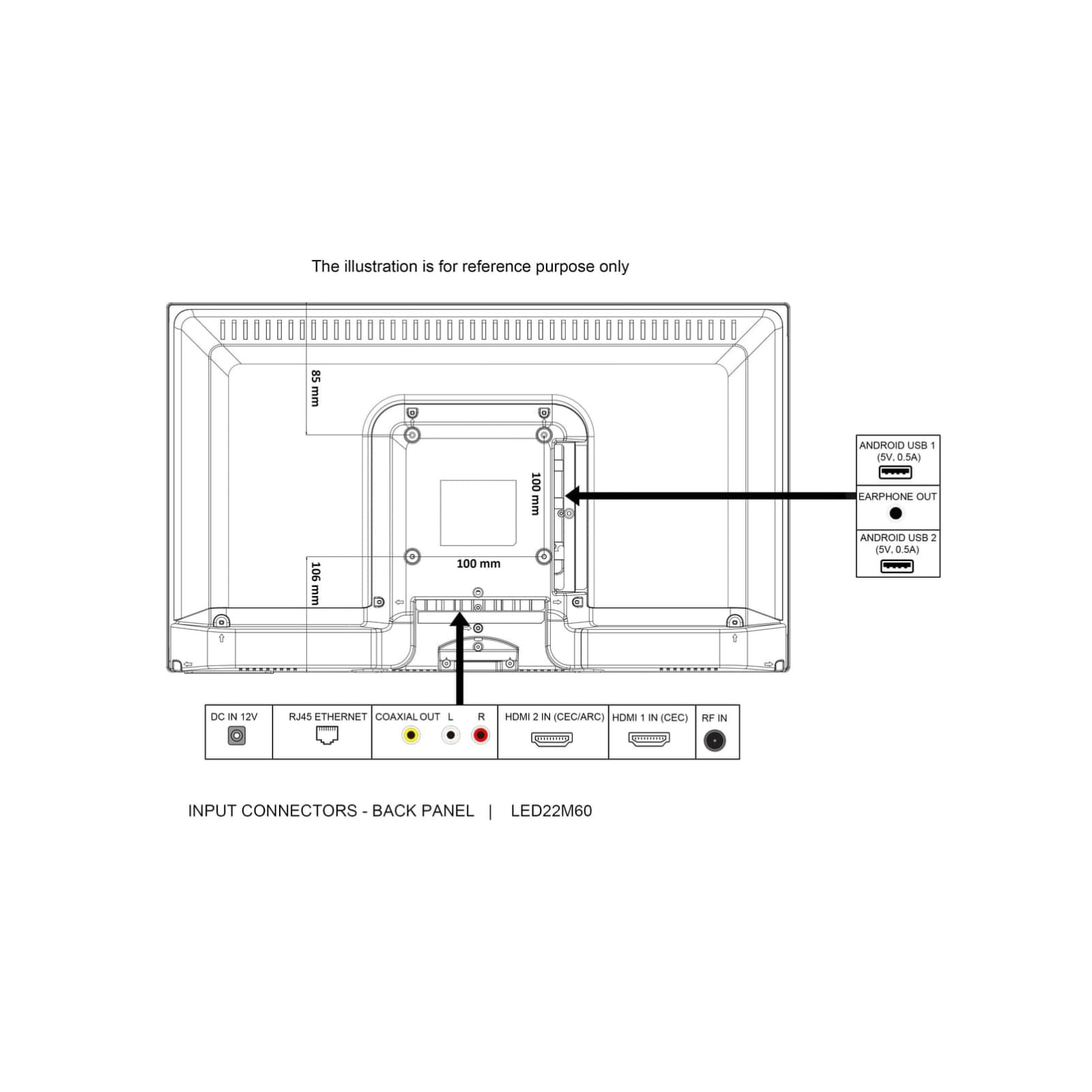 Englaon 22’’ Full HD Smart 12V TV Bluetooth Chromecast With Built-in DVD Player-RV Online
