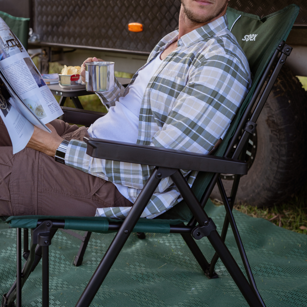 Supex Reclining Hard Arm Chair