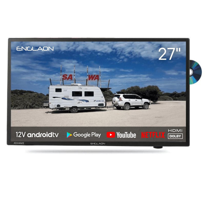 Englaon 27’’ Full HD Smart 12V TV Bluetooth Chromecast With Built-in DVD Player-RV Online