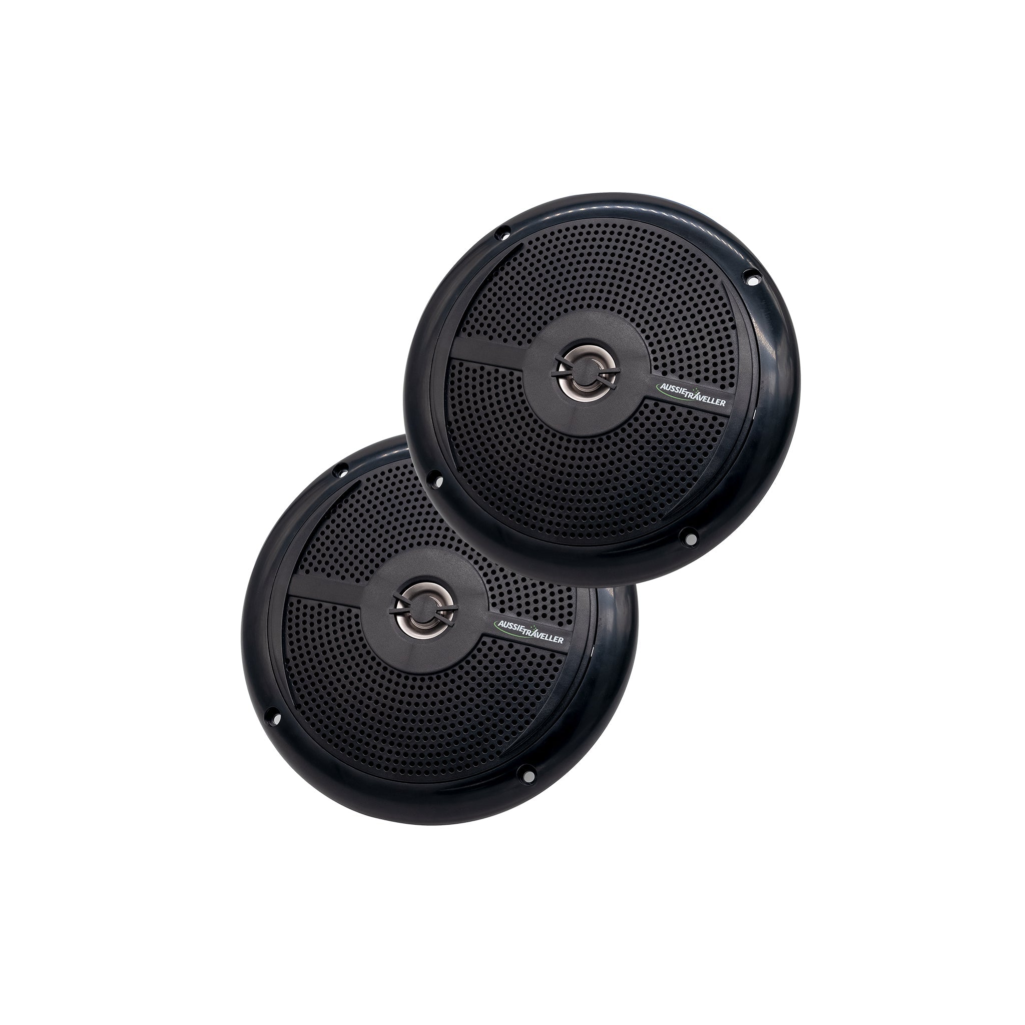 Aussie Traveller 6.5" Two-Way Slimline Speakers Black
