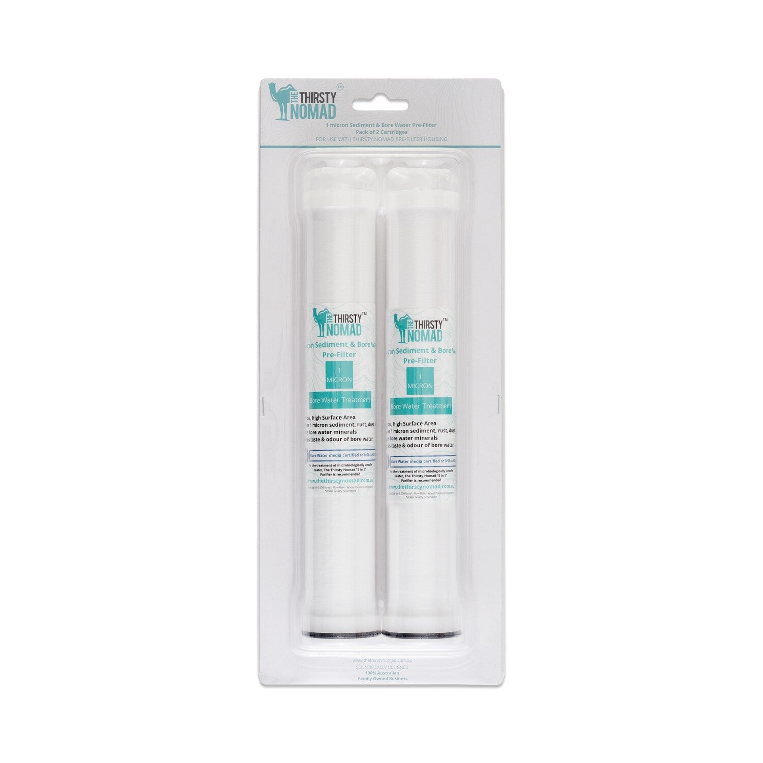 Thirsty Nomad 2 Pack of 1 Micron Sediment & Bore Water Cartridges - RV Online