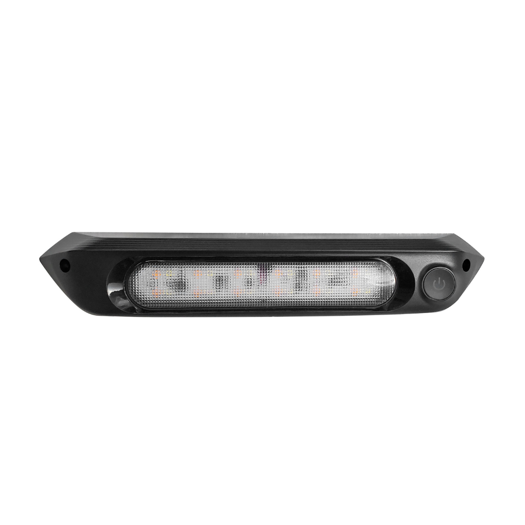 Dimmable Black Dual Led (white/amber) Awning Light With Switch 287mm-Kumpl