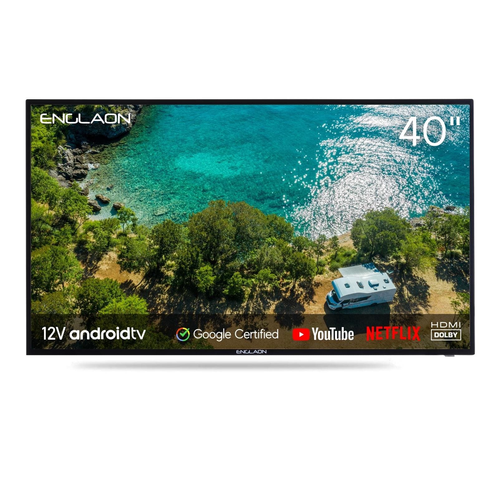 Englaon 40’’ Full HD Smart 12V TV Bluetooth Built-in Chromecast-RV Online