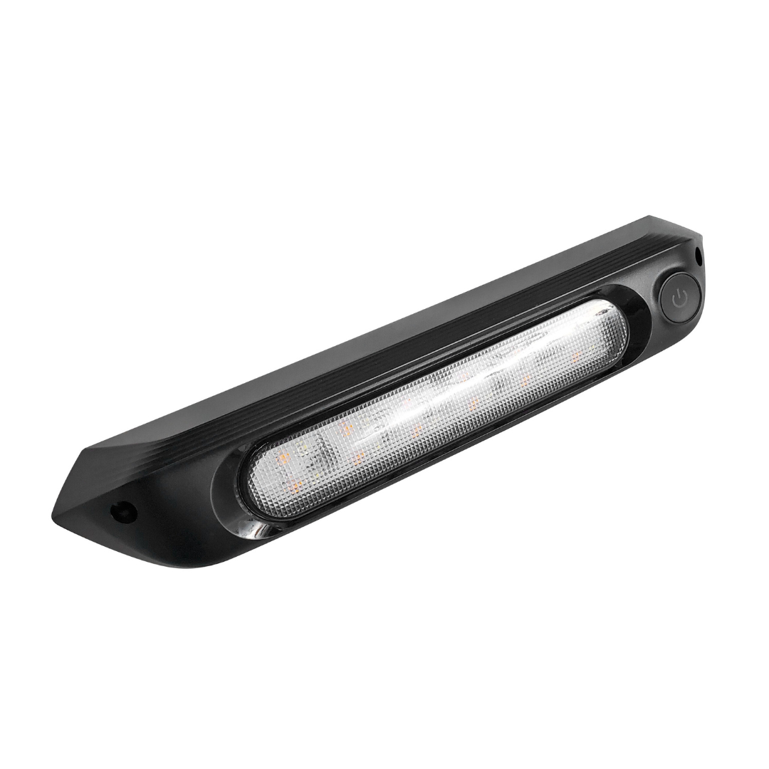 Dimmable Black Dual Led (white/amber) Awning Light With Switch 287mm-Kumpl