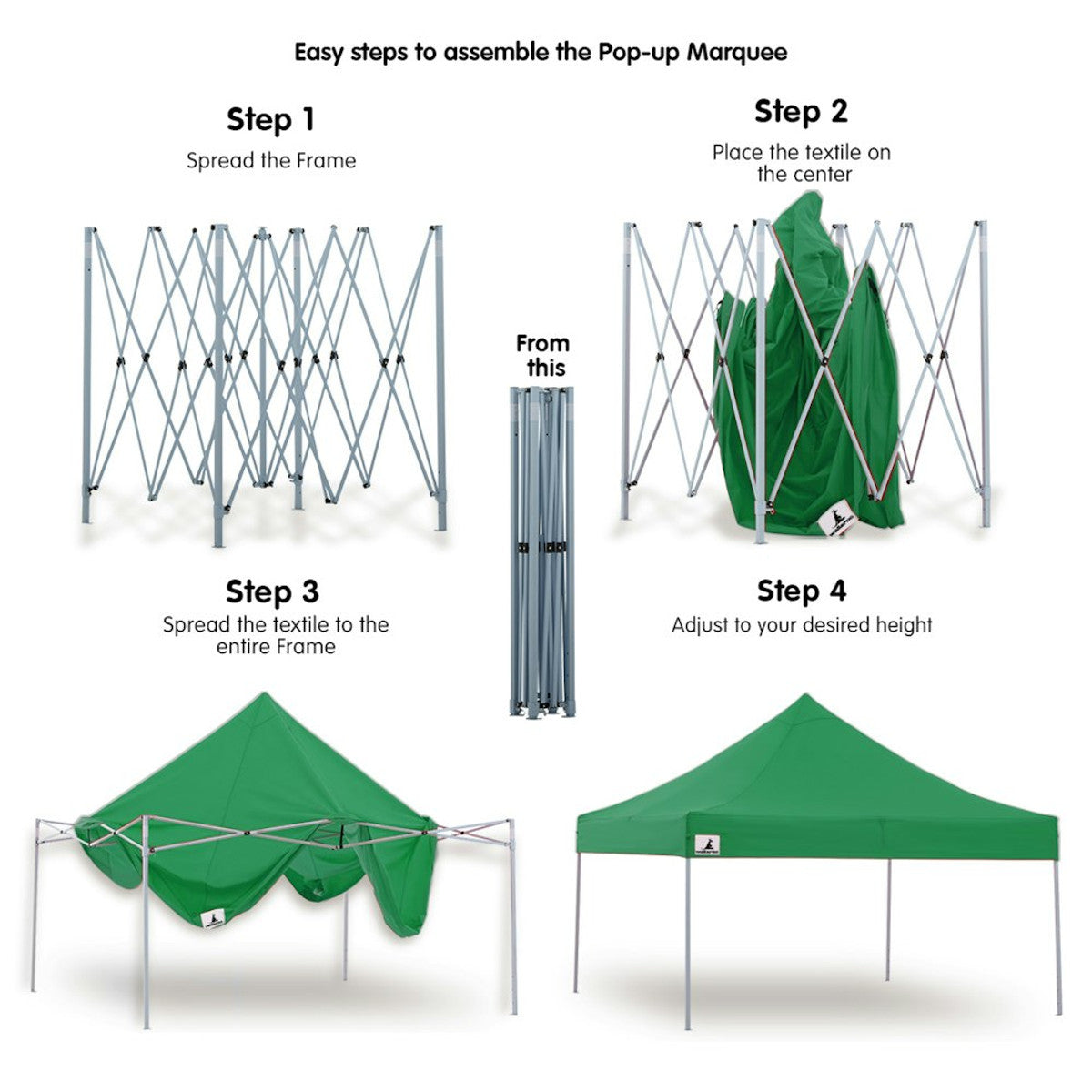 Wallaroo Gazebo Tent Marquee 3x3 Green