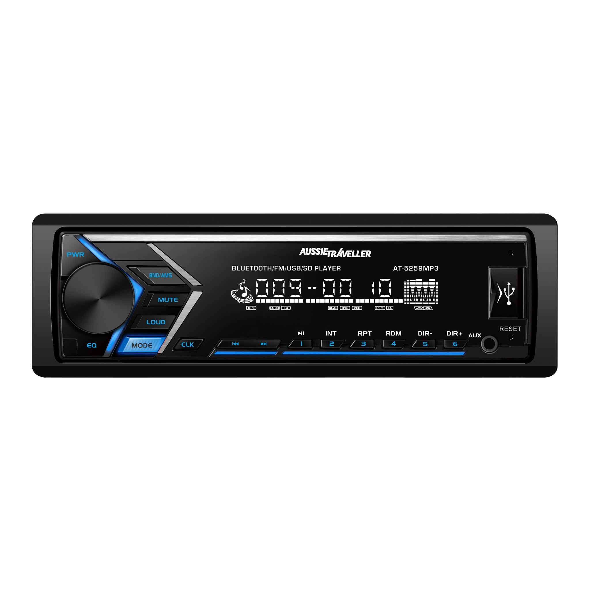Aussie Traveller Mechless AM/FM Single Head Unit