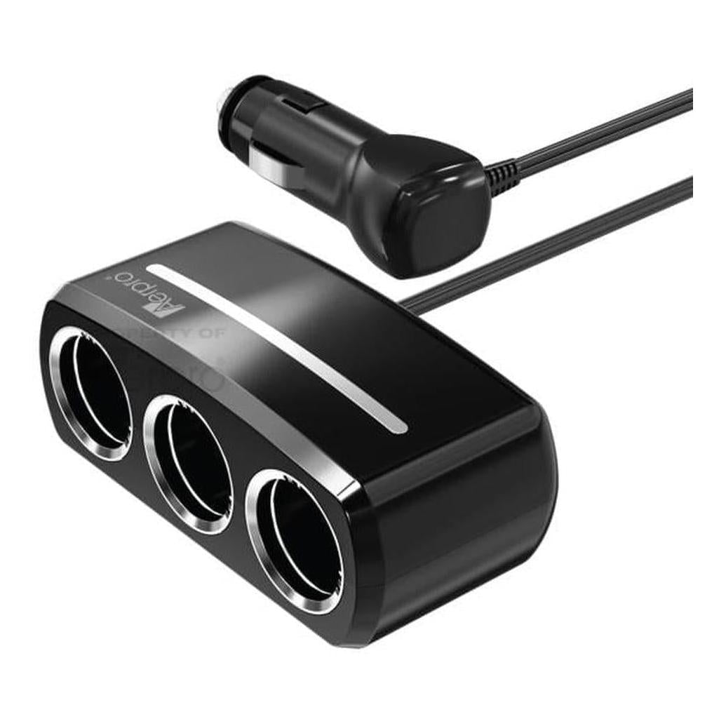 Aerpro 12V / 24V Triple Accessory Socket Adaptor 800mm Lead