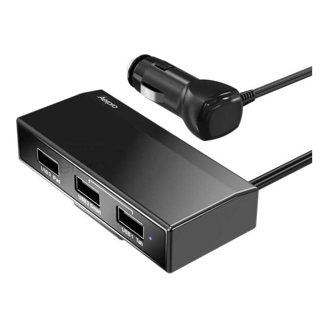 Aerpro 12V / 24V Triple In Car USB 4.5A Charger with Remote Installation 1 meter lead
