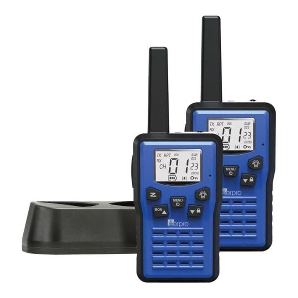 Aerpro Handheld 2W UHF CB Radio 80 Channel Rechargeable - Twin Pack