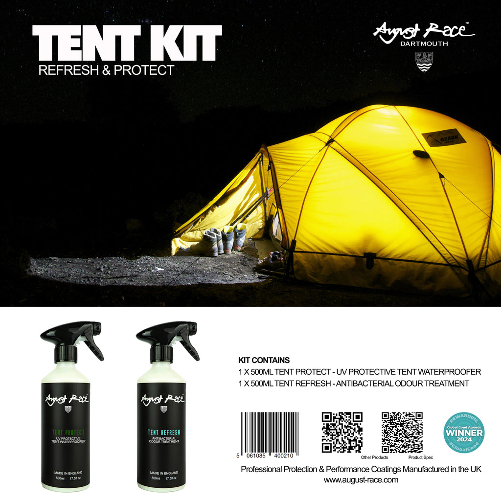 August Race Tent Kit - Odour and Water Proofer Treatment Kit 500ml - 2 Pack