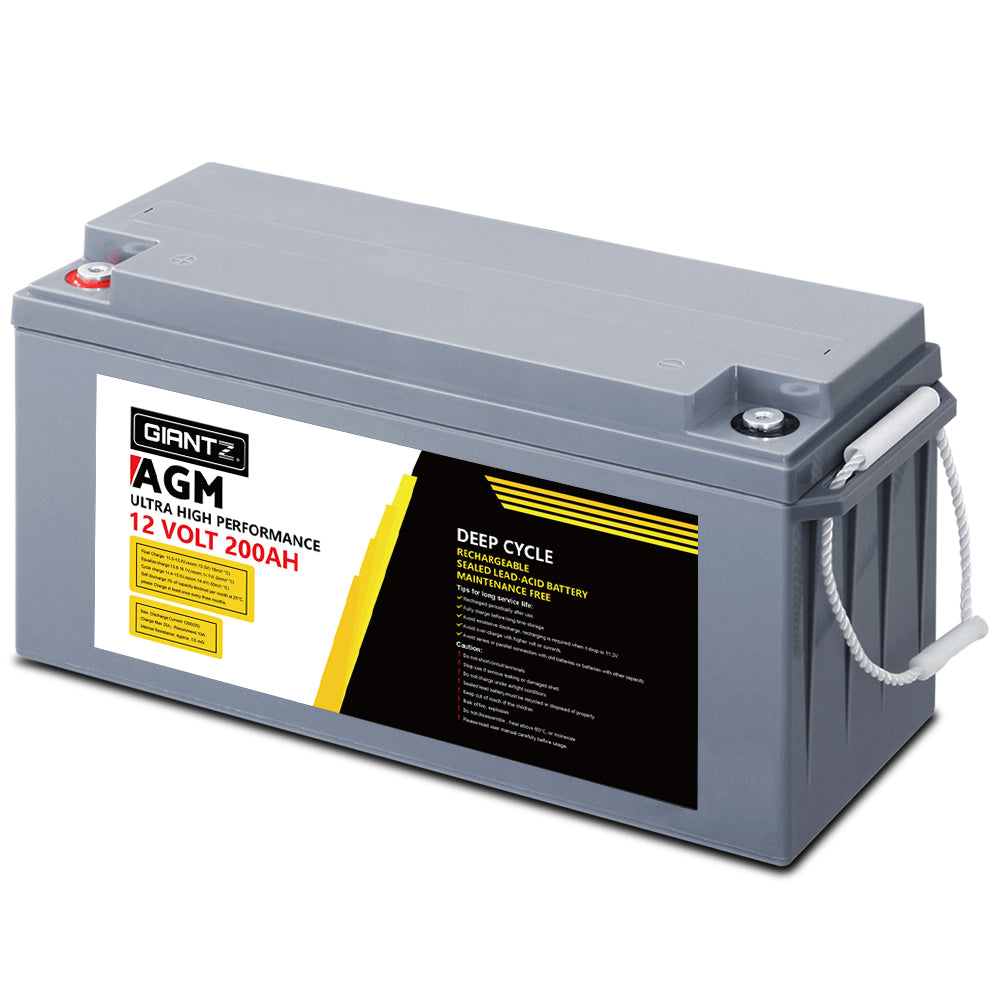 Giantz AGM Deep Cycle Battery 12V 200Ah