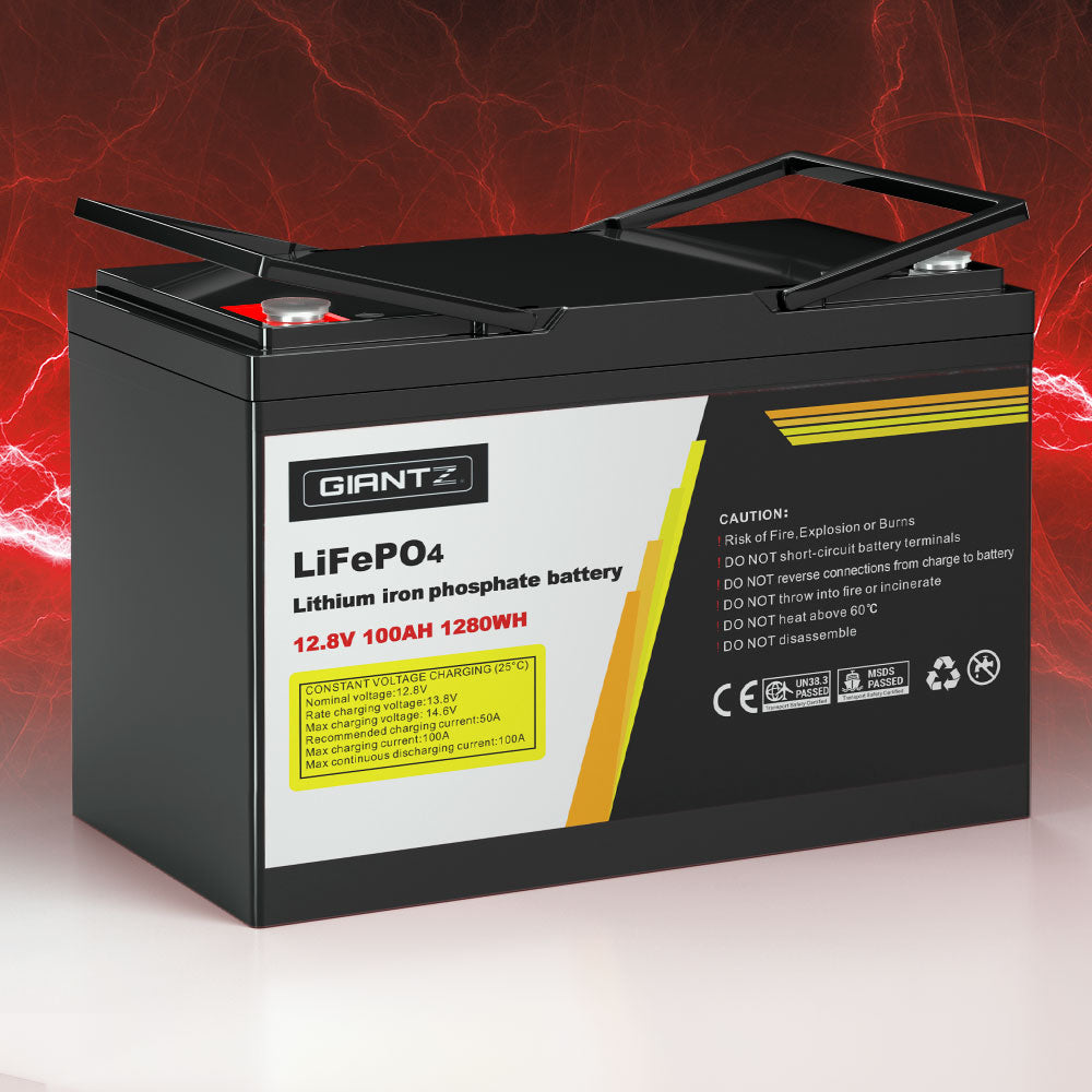 Giantz 12V 100Ah Lithium Battery LiFePO4 Deep Cycle
