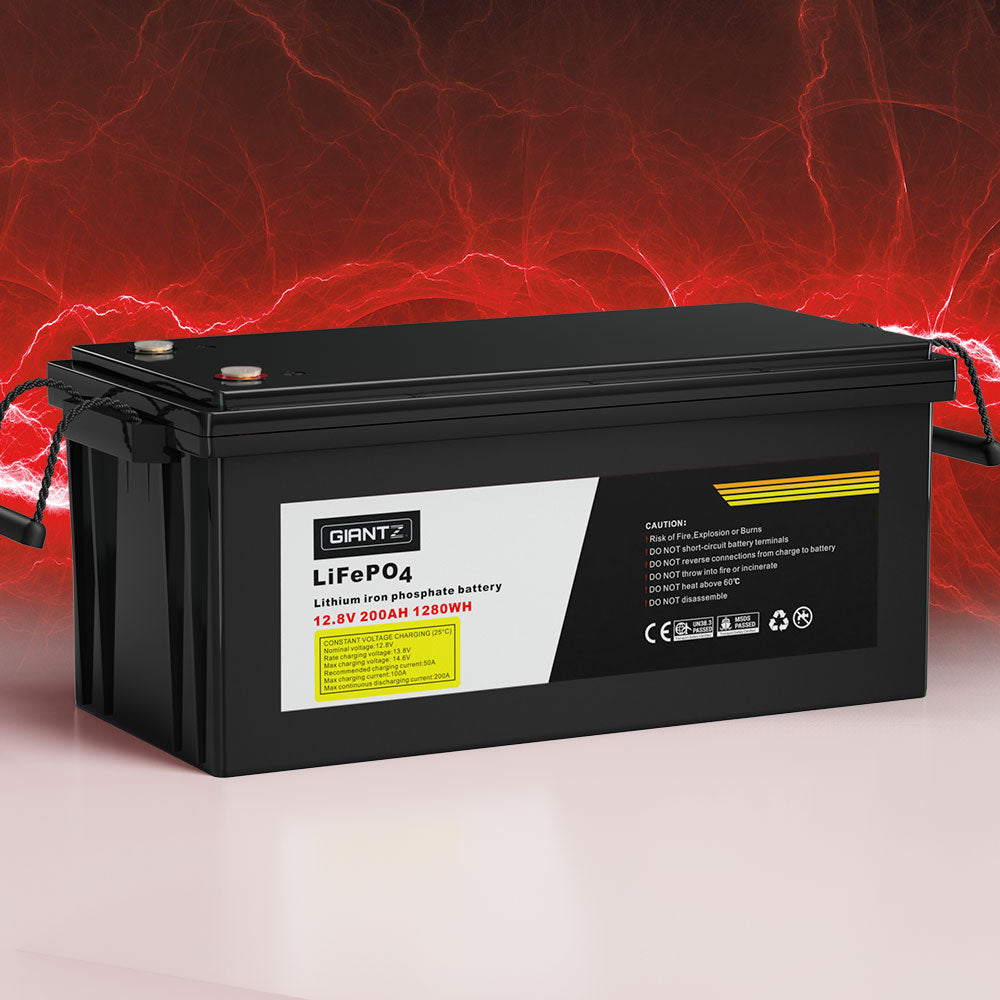 Giantz 12V 200Ah Lithium Battery LiFePO4 Deep Cycle