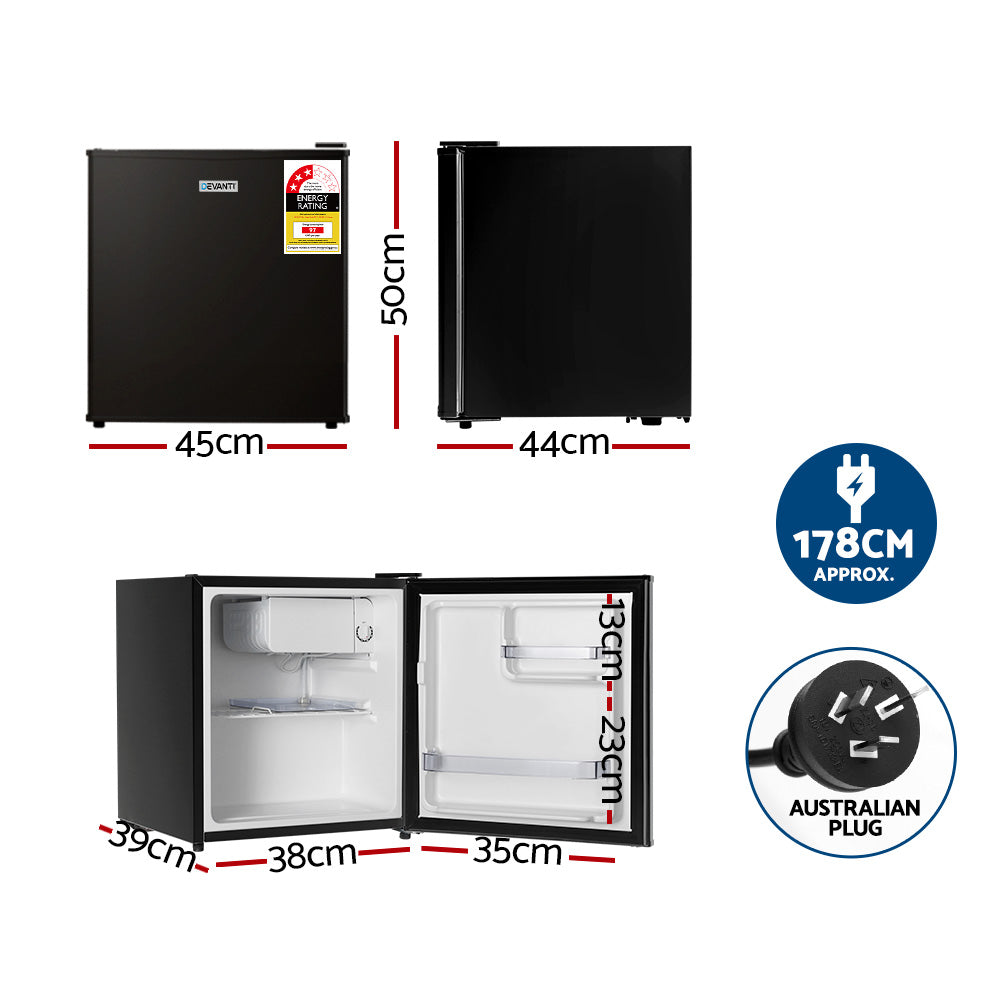 Devanti 48L Bar Fridge Black - RV Online