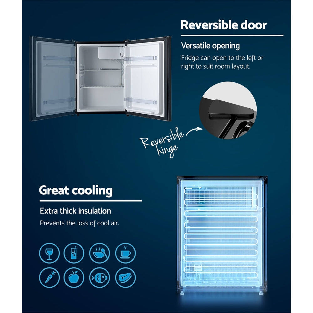 Devanti 70L Bar Fridge Black - RV Online