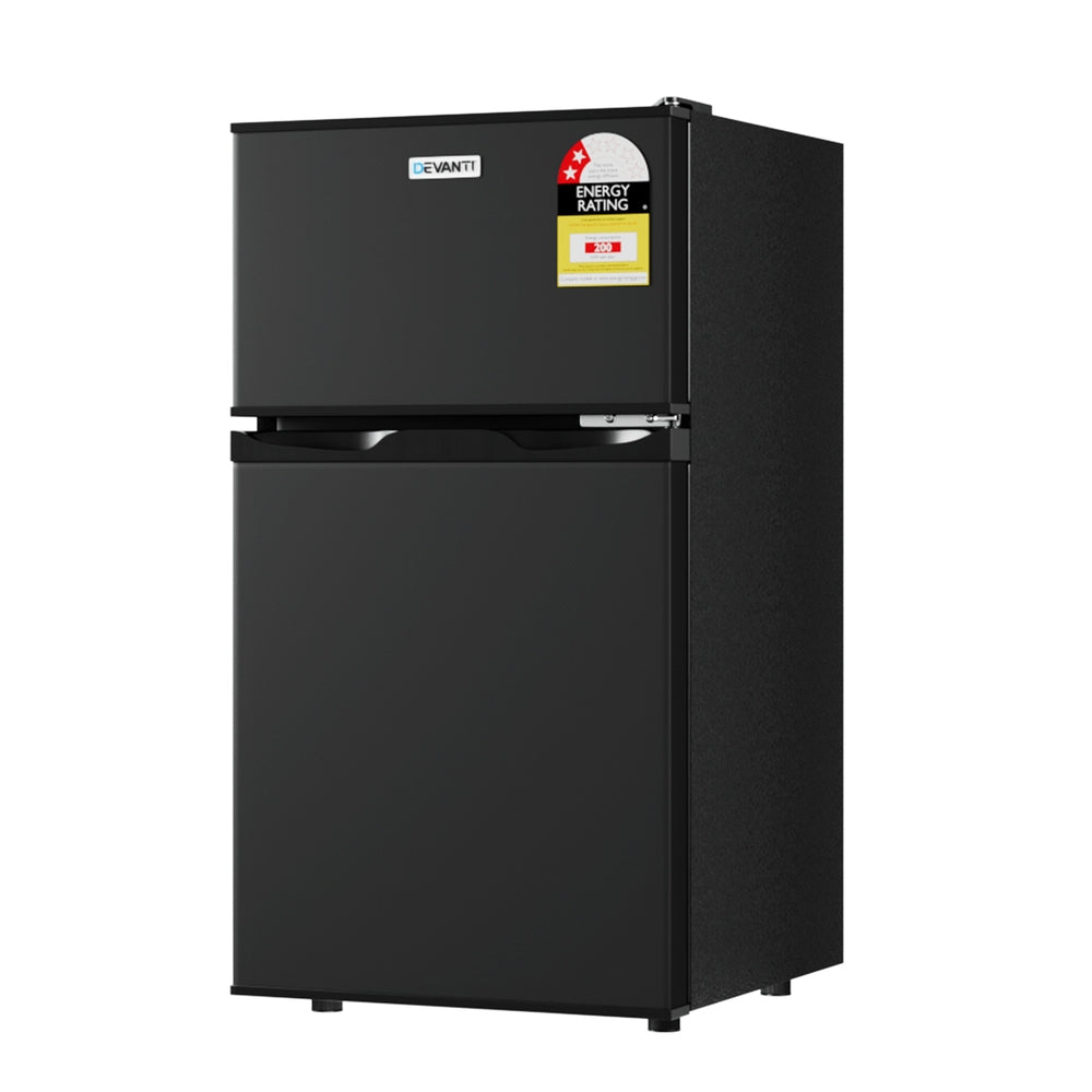 Devanti 80L Bar Fridge Mini Freezer Refrigerator Black - RV Online