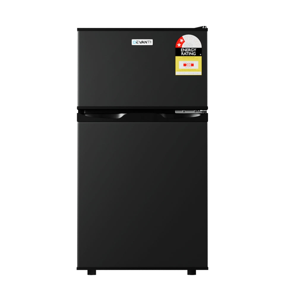 Devanti 80L Bar Fridge Mini Freezer Refrigerator Black - RV Online