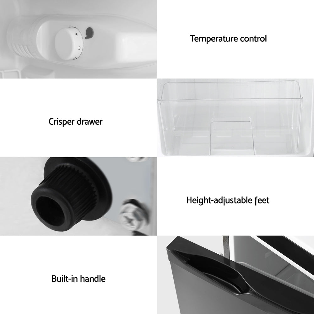 Devanti 80L Bar Fridge Mini Freezer Refrigerator Black - RV Online