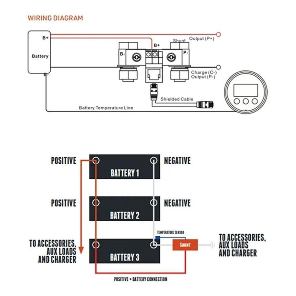 BMPRO Battery Charge Monitor Gauge inc Smart Shunt