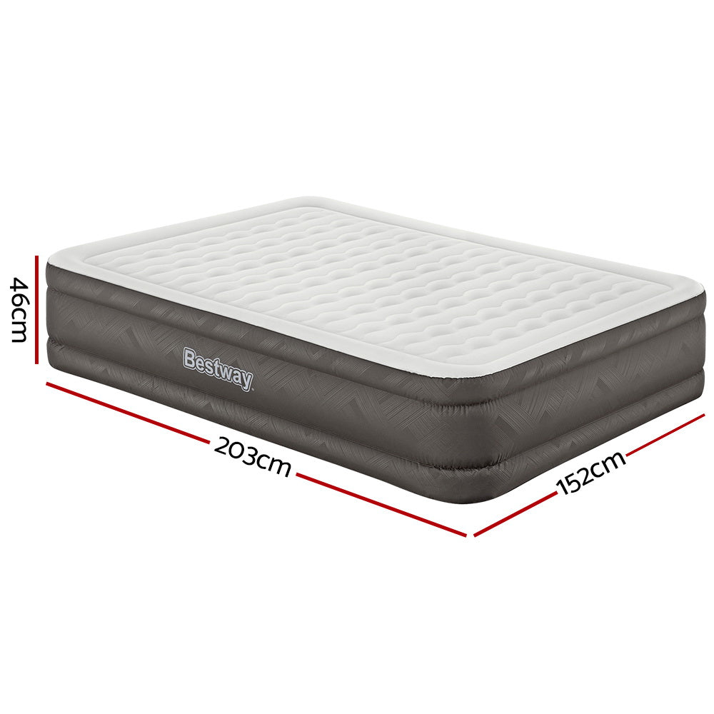 Bestway Air Mattress Queen Inflatable Bed 46cm Airbed Grey - RV Online