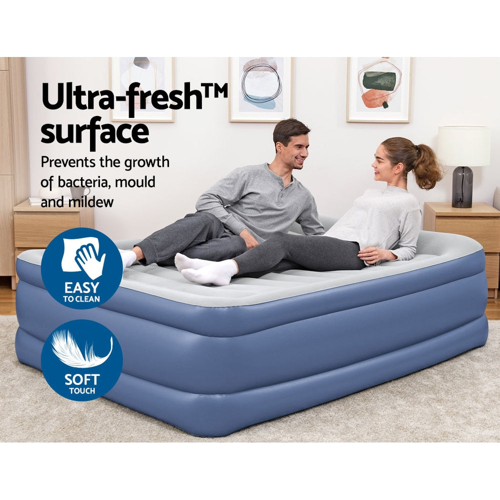 Bestway Air Mattress Queen Inflatable Bed 61cm Airbed Blue - RV Online
