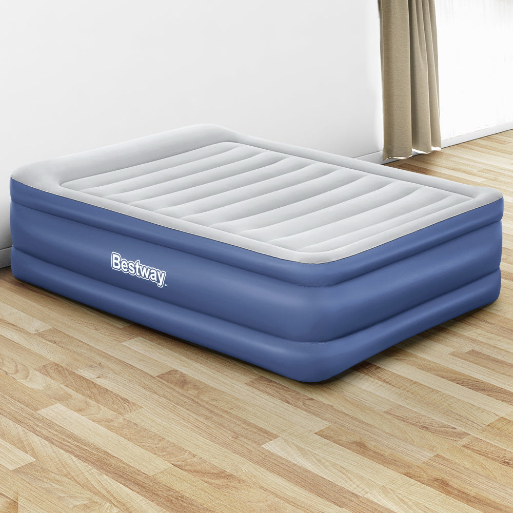 Bestway Air Mattress Queen Inflatable Bed 61cm Airbed Blue - RV Online