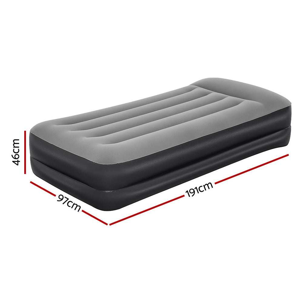 Bestway Air Mattress Single Inflatable Bed 46cm Airbed Black - RV Online