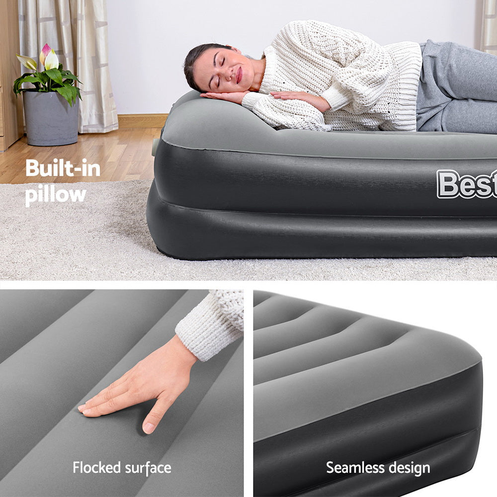 Bestway Air Mattress Single Inflatable Bed 46cm Airbed Black - RV Online