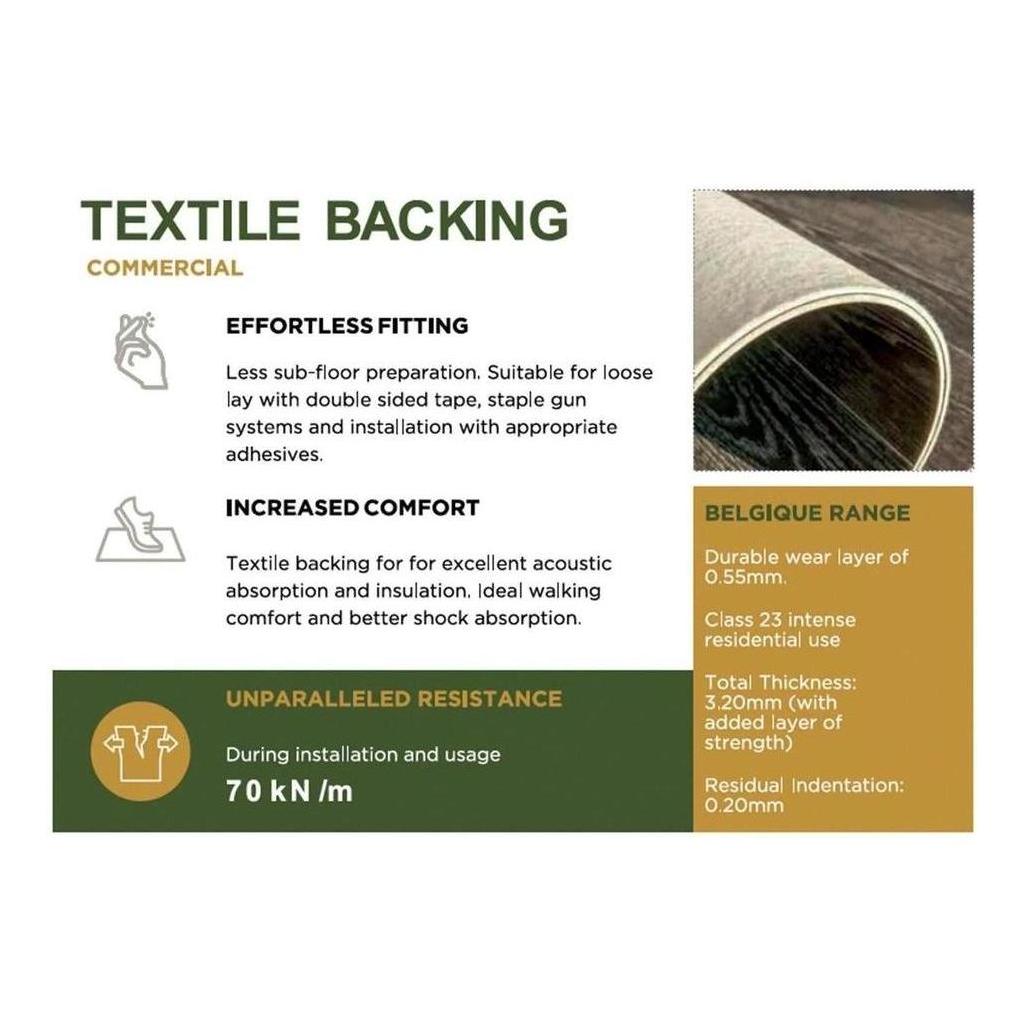 Belgique Flooring Collection Sand Oak 72m2 Roll (2.4x30m)