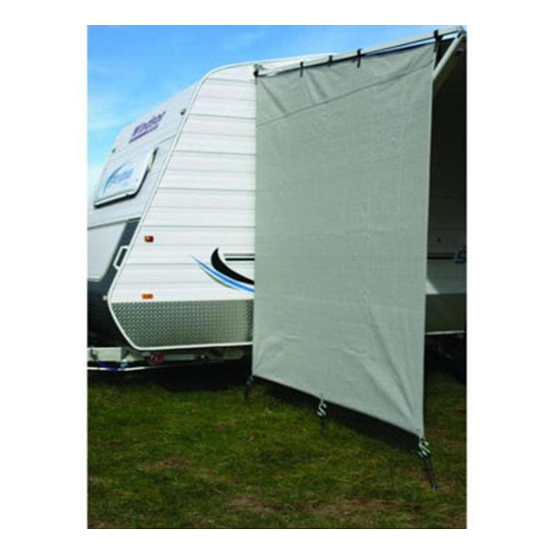 CAMEC Caravan 2.1 X 2.05m Privacy Screen End Wall Side Sun Shade Inc Ropes and Pegs