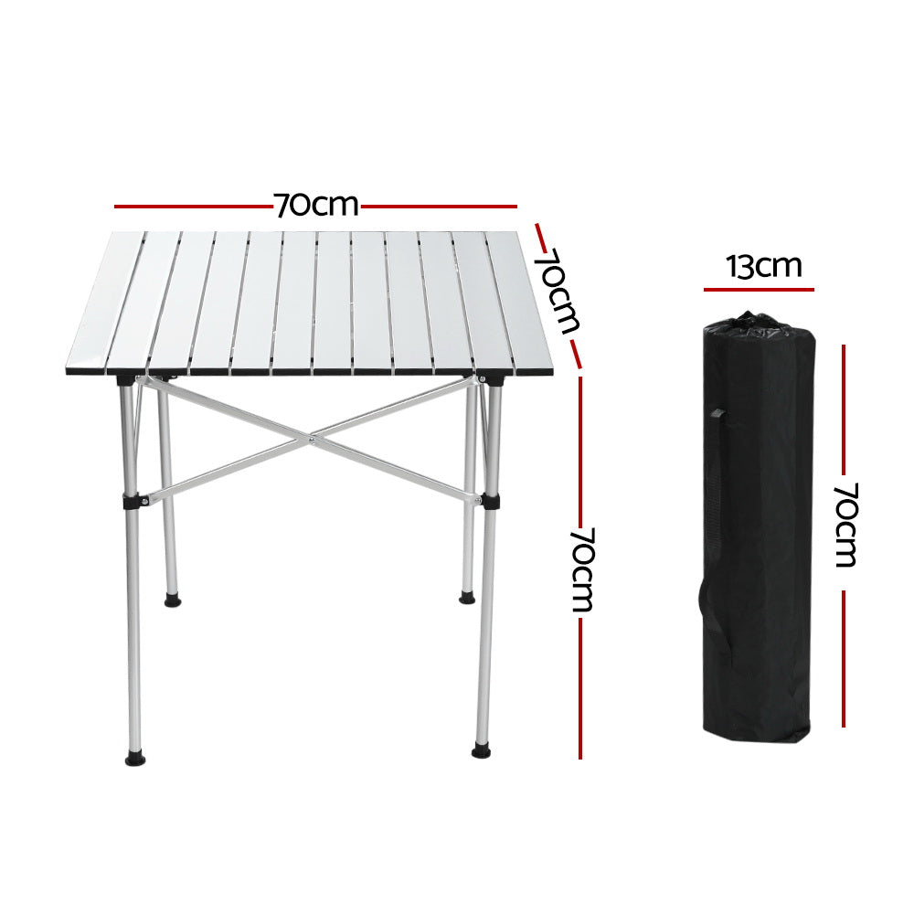 Weisshorn Folding Camping Table 70CM Aluminium - RV Online