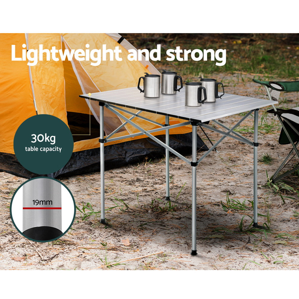 Weisshorn Folding Camping Table 70CM Aluminium - RV Online