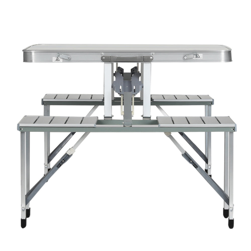 Weisshorn Folding Camping Table With 2 Bench Chairs Set - RV Online