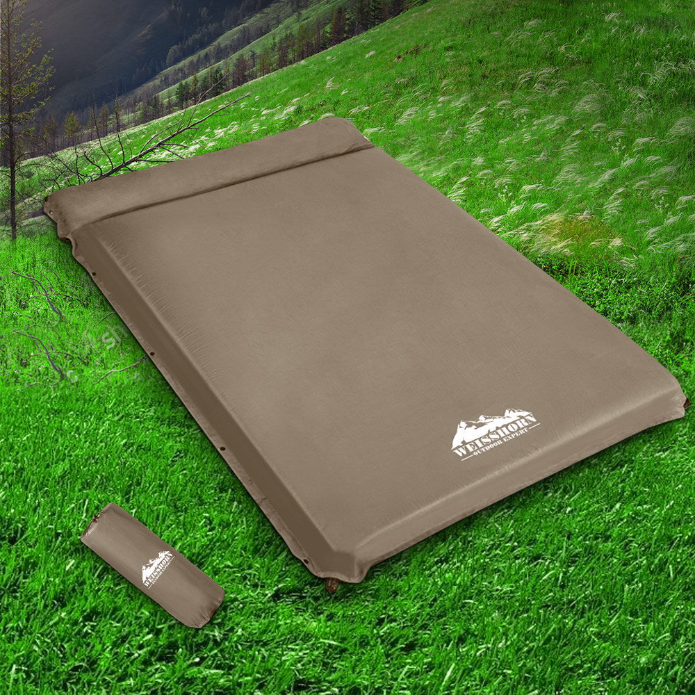 Weisshorn Self-inflating Mattress 10CM Double Coffee