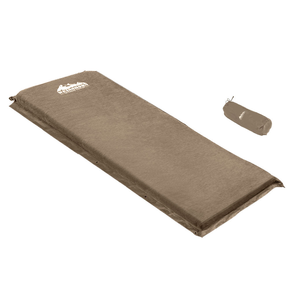 Weisshorn Self-inflating Mattress Single Coffee