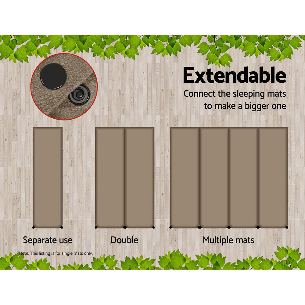 Weisshorn Self-inflating Mattress Single Coffee