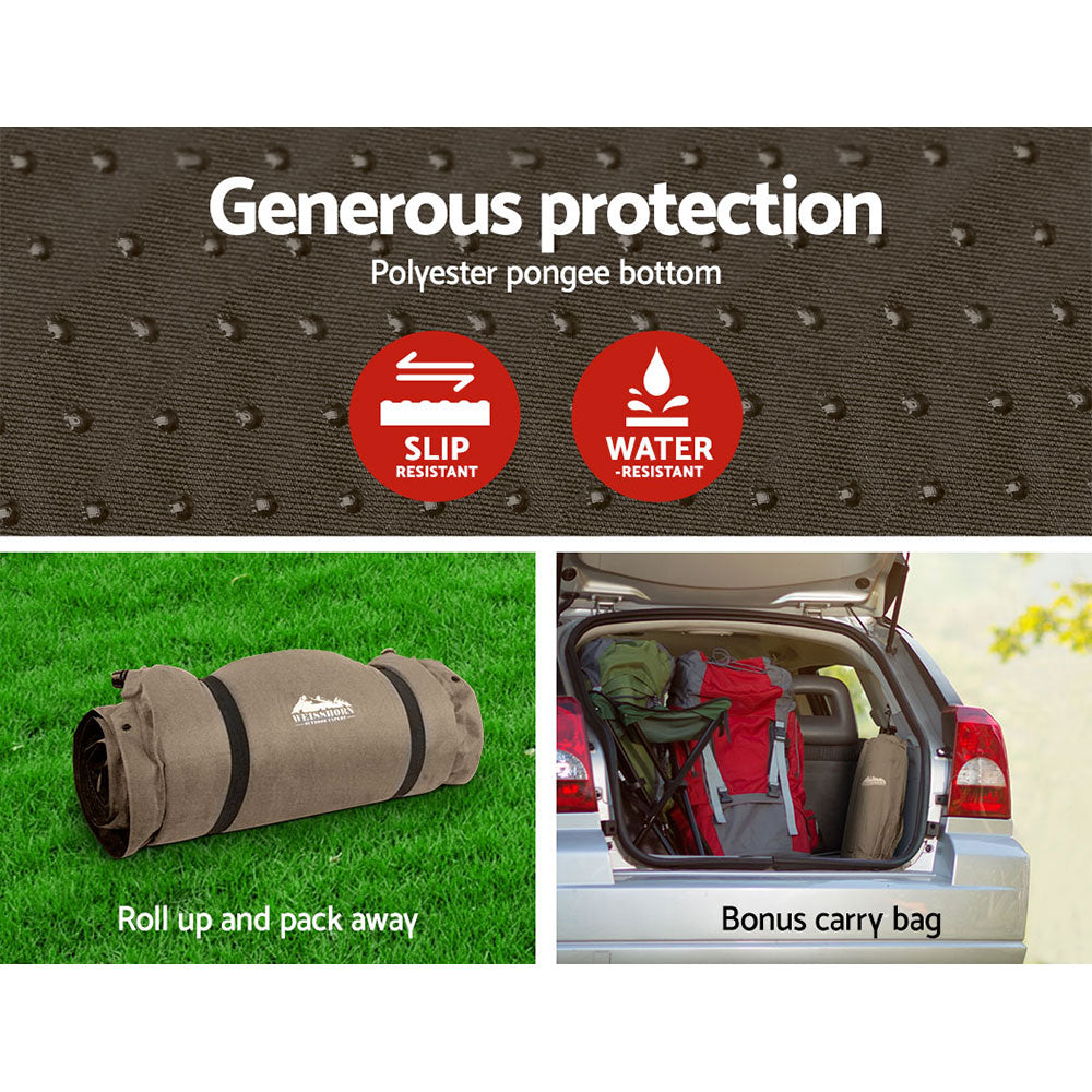 Weisshorn Self-inflating Mattress Single Coffee